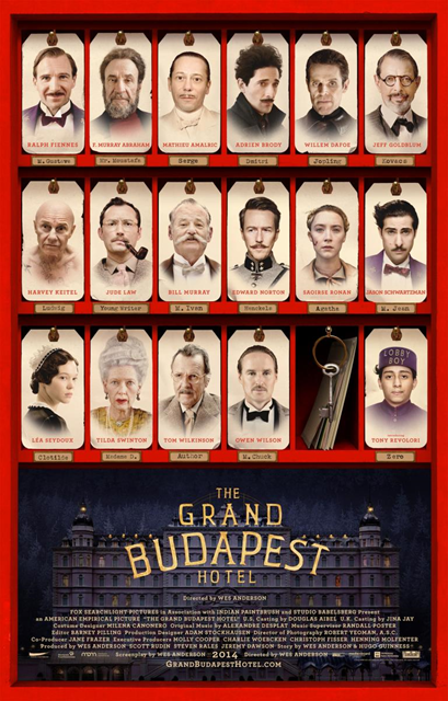 El gran hotel Budapest kartela